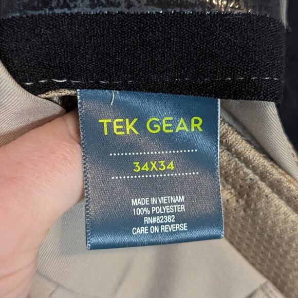 Tek Gear Khaki Athletic Moisture Wicking Lightweight Golf Pants Size 34W 34L - Picture 5 of 7